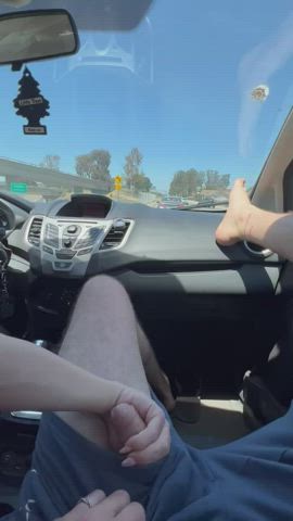 Amateur Blonde Blowjob Car Car Sex Couple Handjob OnlyFans gif