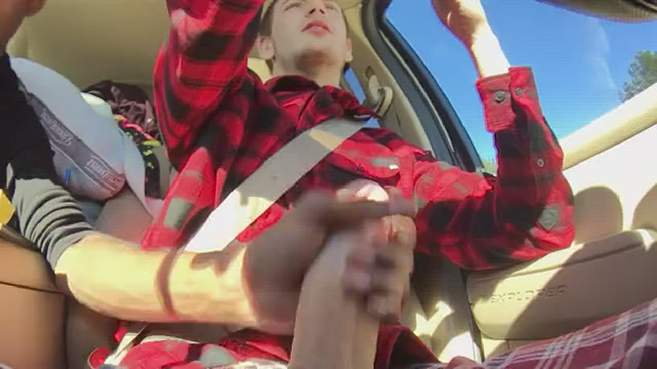 bwc big dick car gay jerk off gif