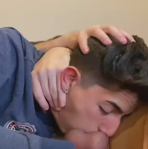 big dick blowjob cock deepthroat gagging gay gif