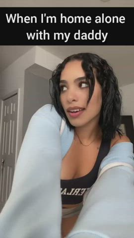 Big Ass Caption Daddy Dancing Daughter Latina Teen Twerking gif