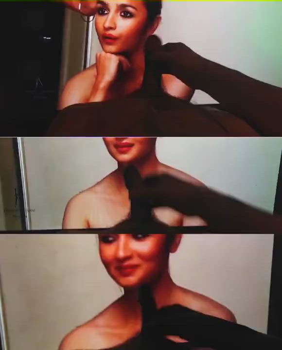 Cocking alia on 3 multiple screen, watershoot special ???? aaah il soak ur panties