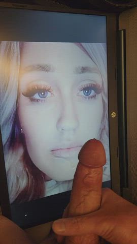 cumshot cut cock eye contact hotwife gif