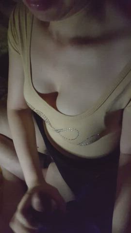 cleavage handjob hardcore gif