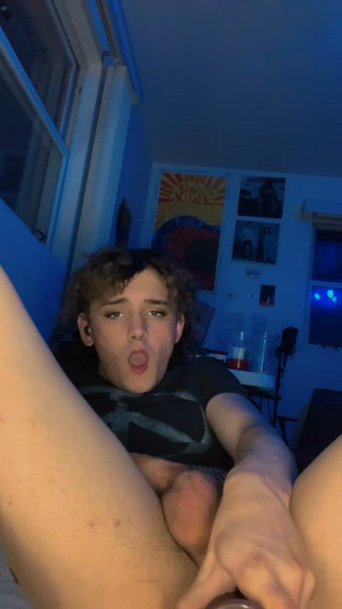 ass dildo masturbating gif