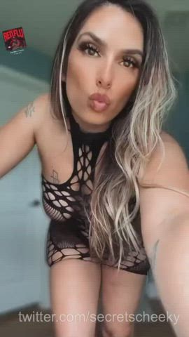 ass bodysuit girlfriend lingerie onlyfans shaking small tits tiktok twerking gif