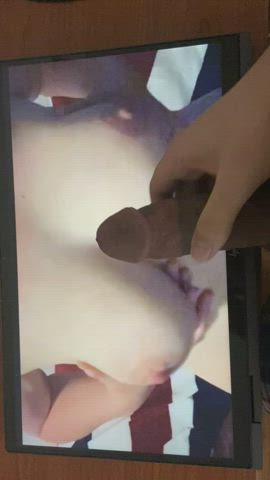 cumshot tits tribute gif