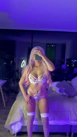big tits boobs cute latina lingerie tits gif