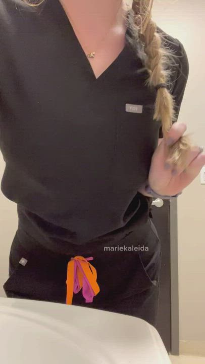 Would you guess what’s under my scrubs?