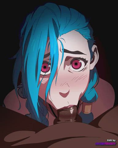 Jinx getting a mouthful of BBC ♠ [Original artists: bigdarkpp &amp; khexxi]