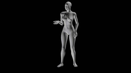 3D Female Masturbating gif