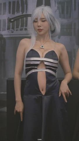 Asian Cosplay Cute Korean Model gif