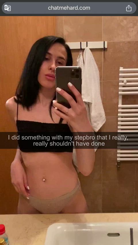 alyssa bounty brunette small tits step-sister gif