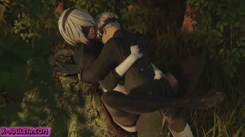 3d animation anime cartoon cumshot futanari public rule34 tiny gif