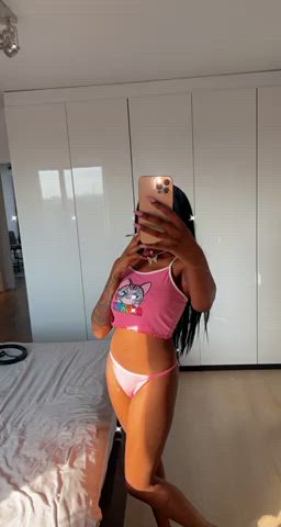 Ebony Fetish Findom Smoking Tit Worship Tits Titty Drop gif