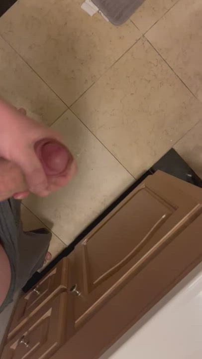 Big Dick Cumshot Masturbating gif
