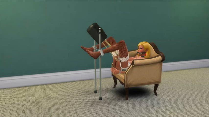 3d bdsm ball gagged bondage gagged sex machine gif