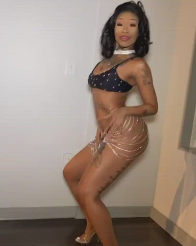 Ass Dancing Ebony Jiggling Stripper Tattoo Thick gif