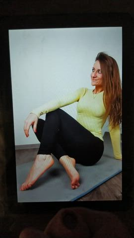 brunette celebrity cum cum on feet cumshot czech feet feet fetish tiktok tribute