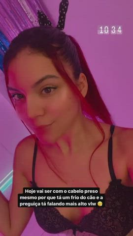 Boobs Ponytail Redhead gif
