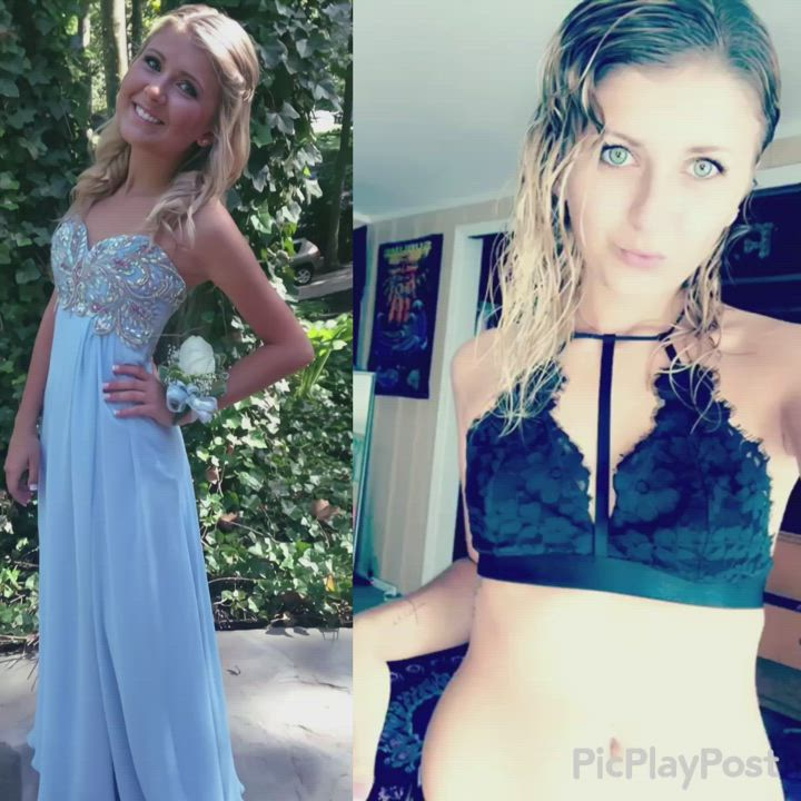 Blonde Skinny Teen gif