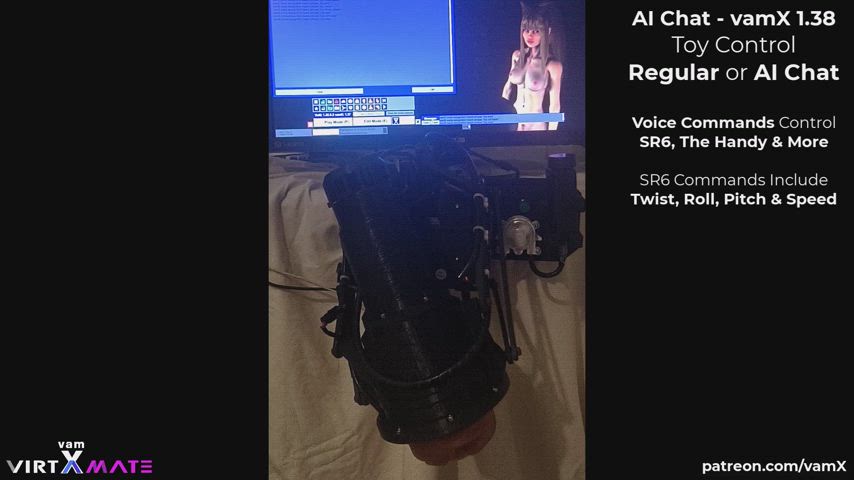 vamX 1.38 - Chat AI controls The Handy, SR6, Lovense Lush, and other sex toys - Also