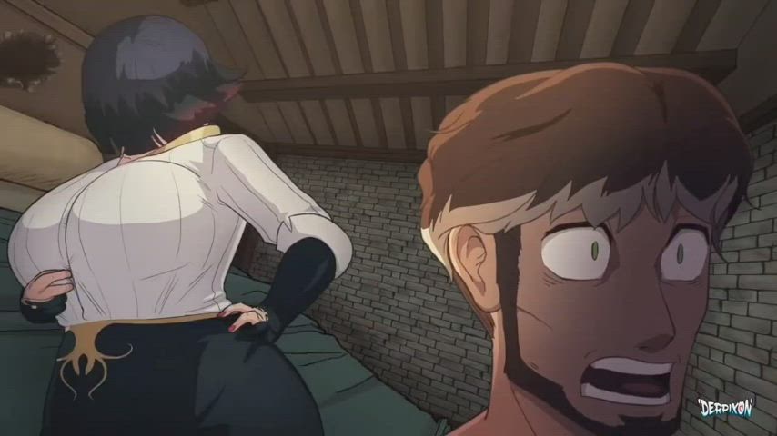 animation bbw big tits breast sucking handjob hentai pronebone rule34 thick gif