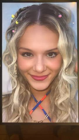 blonde cum cumshot cute facial teen tribute gif