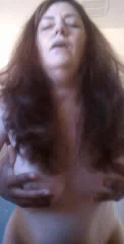 big tits brunette interracial gif