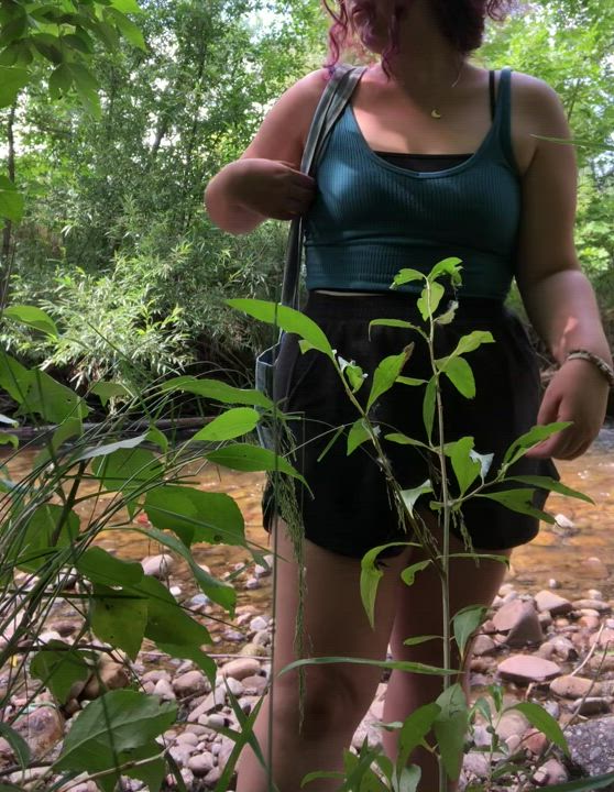 Big Tits Exhibitionism Natural gif