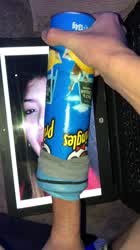 My biggest cumshot yet! With the help of my homemade pocket pussy💦