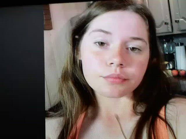 Cumshot Teen Tribute gif