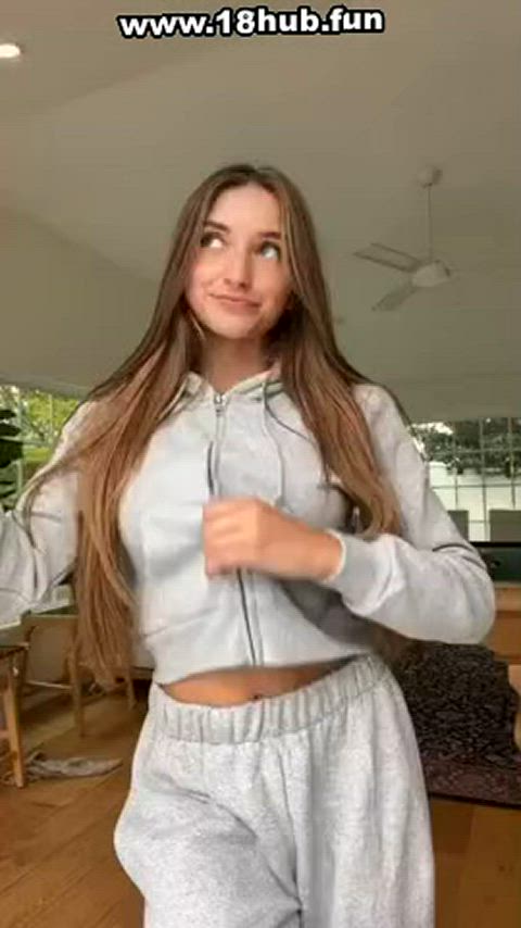 amateur big tits blowjob brunette hotwife pov sex tiktok gif