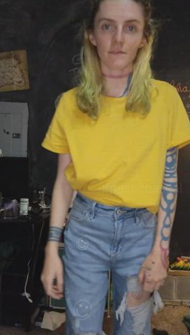 Alt Clit Clothed Cute Nude Petite Small Tits Tattoo gif