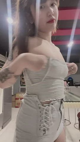 Asian Natural Tits Tits gif
