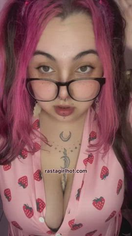 amateur big tits boobs cute gamer girl teen thick tiktok tits gif