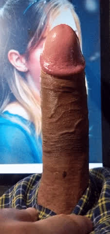 Celebrity Cock Cum Emma Watson Shaking Tribute gif