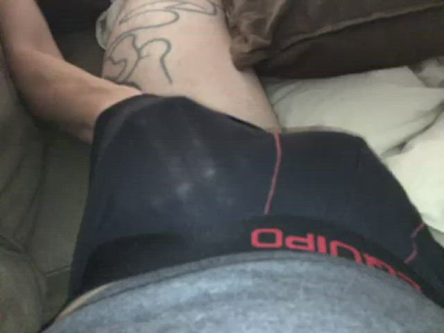 Jerking D/daddy off on the couch while the boys [2 under 21 still living at home]