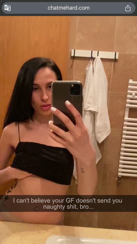 alyssa bounty brunette small tits step-sister gif