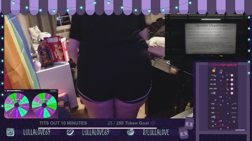 Gamer girl showing off her cake