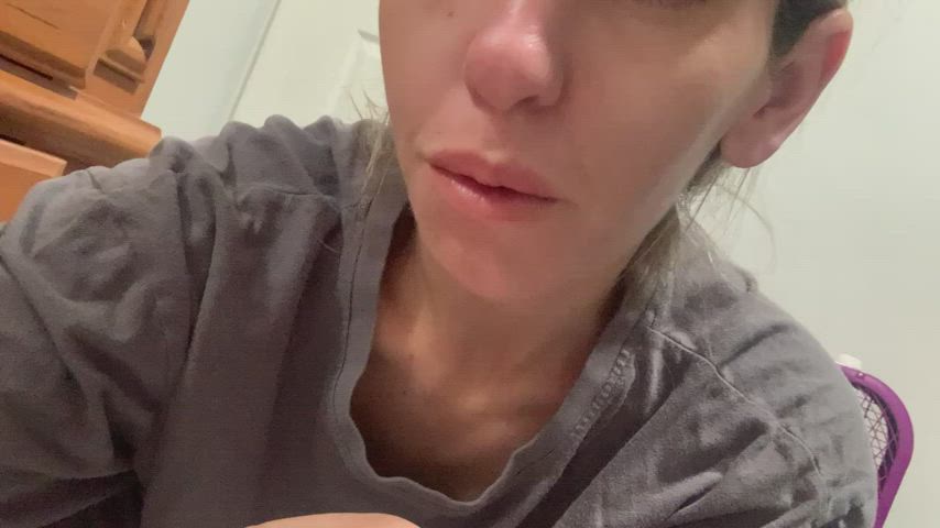 MILF Sloppy Spit gif