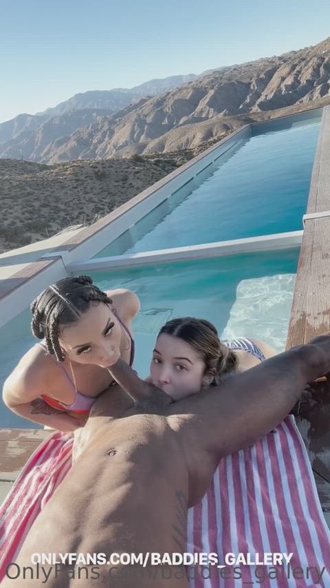 bbc babes blowjob ffm interracial pov pool swimming pool amateur-interracial blowjobs