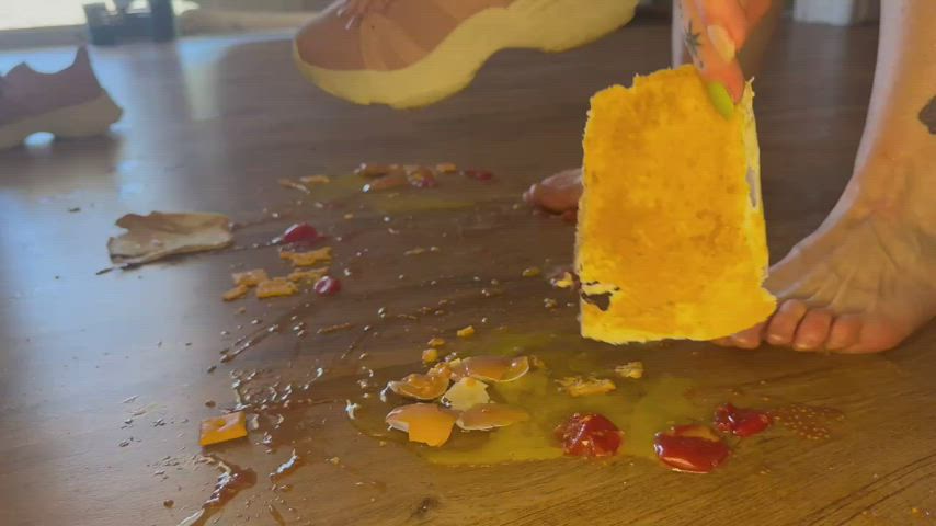 feet feet fetish femdom food fetish foot fetish tattoo toes white girl gif