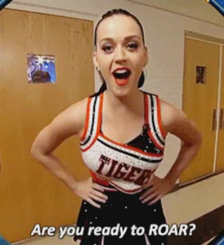 caption celebrity cheerleader katy perry white girl gif