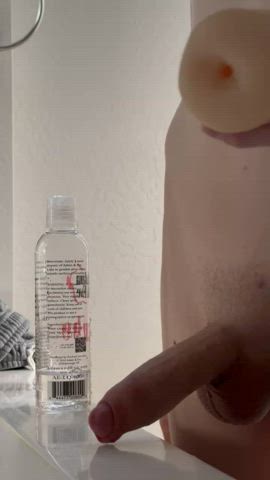 big dick cock jerk off masturbating teen gif