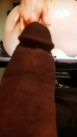 Asshole Cock Precum gif