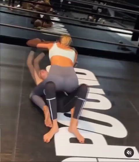 cara delevingne wrestling yoga pants gif