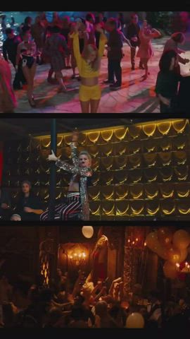 celebrity dancing harley quinn margot robbie pole dance gif
