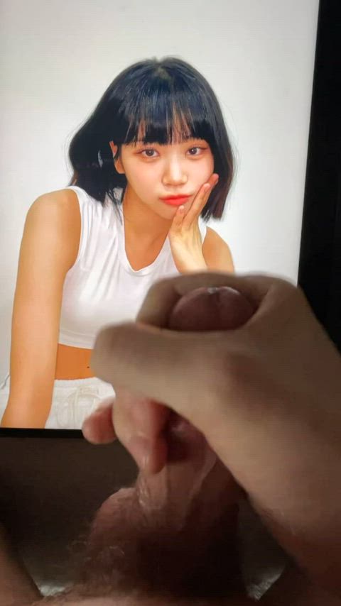 asian babe cuckold cum cute facial jerk off korean tribute kpop gif
