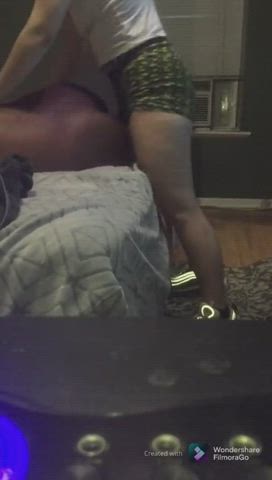 femdom interracial pegging strap on gif