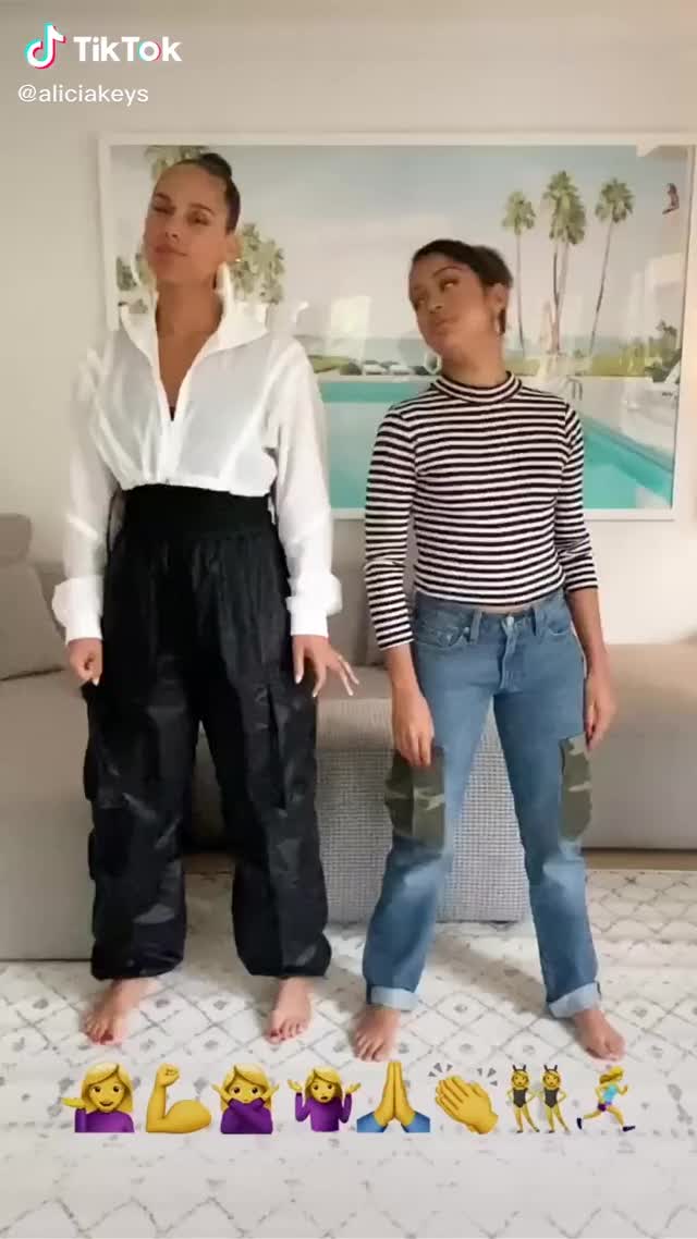 Liza koshy and Alicia keys TikTok